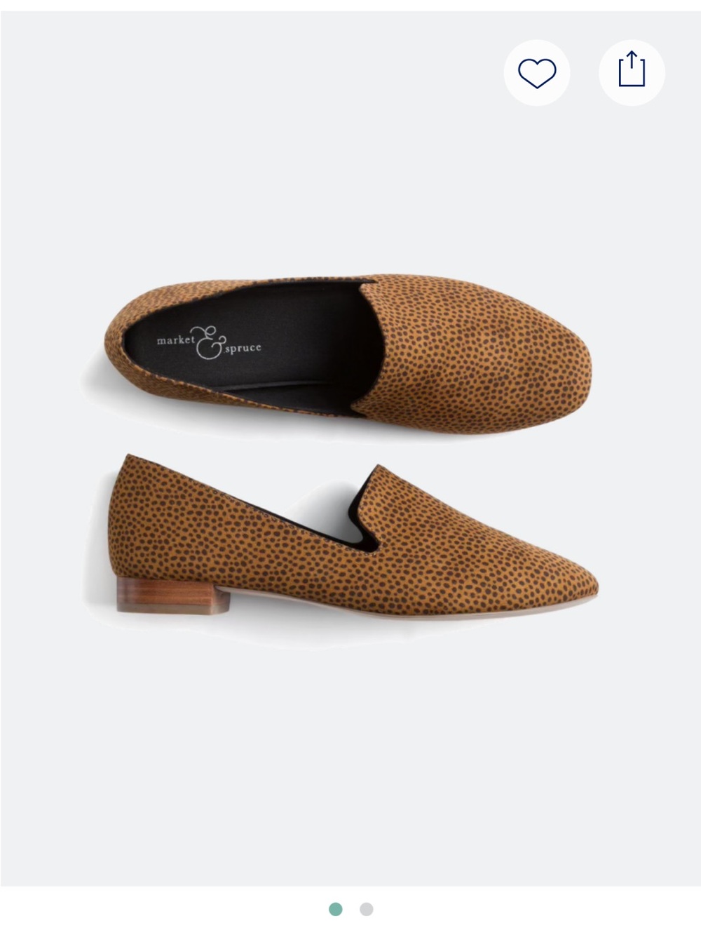 Market & Spruce Tan Speckled Slip-On Loafers